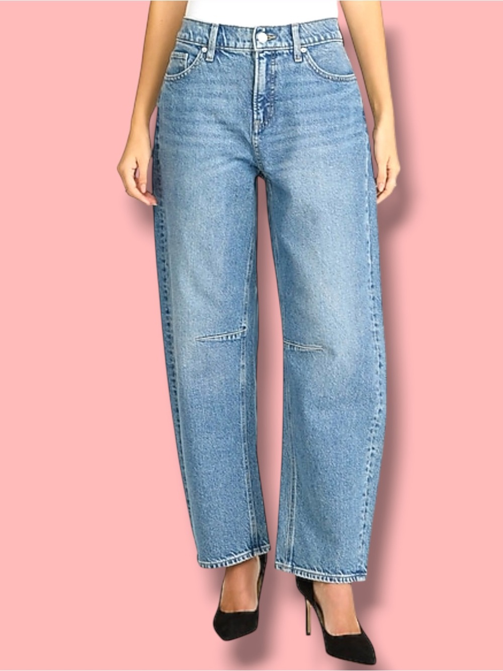 Express $88 Mid Rise Light Wash Barrel Jeans Size 2L NEVER Worn!!